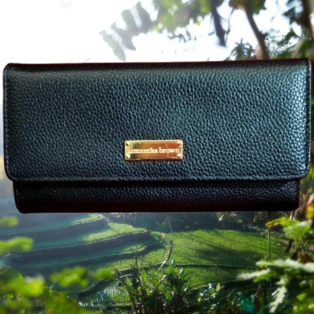 π£ Samantha Brown Travel Organizer Wallet Beautiful Black π€ Leather π